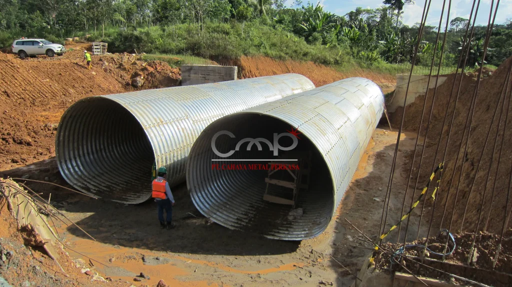 produk multi plate underpass, multi plate pipe, gorong gorong baja armco, guardrail, multi plate
