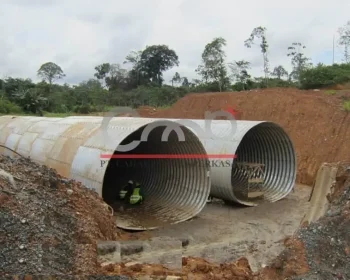 produk multi plate underpass, multi plate pipe, gorong gorong baja armco, guardrail, multi plate