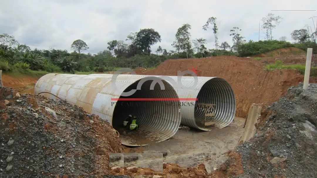 produk multi plate underpass, multi plate pipe, gorong gorong baja armco, guardrail, multi plate